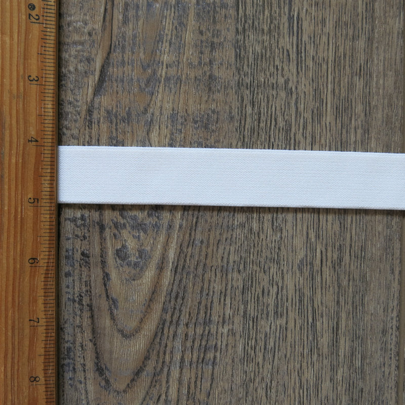 Plush Elastic 1 Inch Wide White