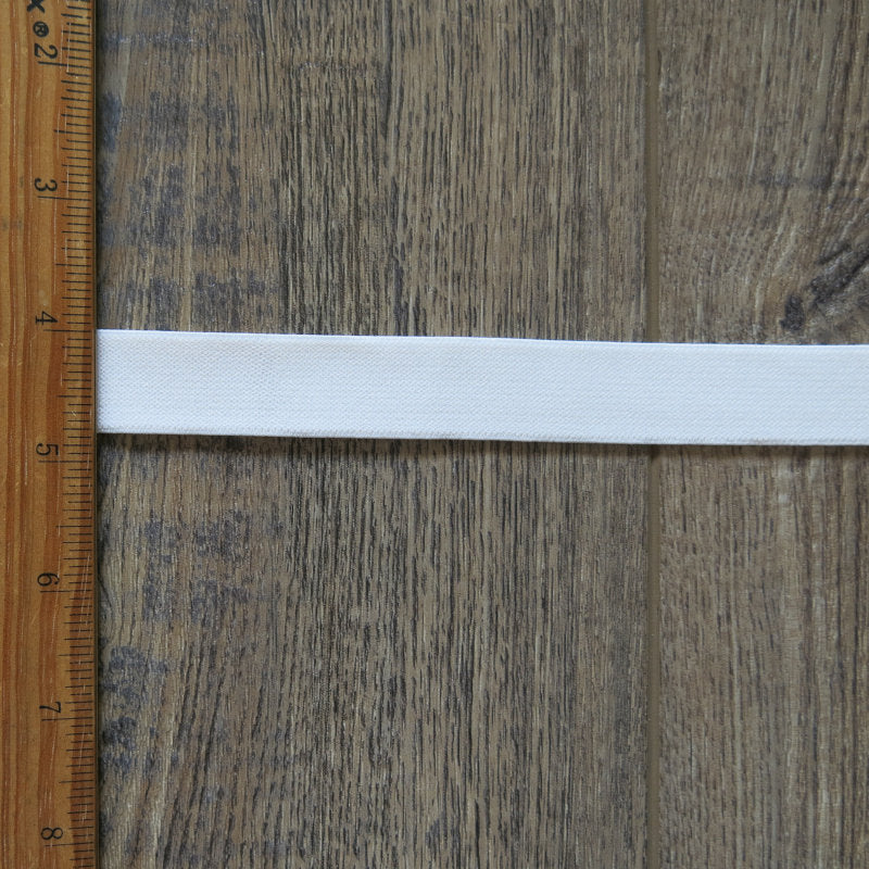 Plush Elastic White 3/4 Inch Wide