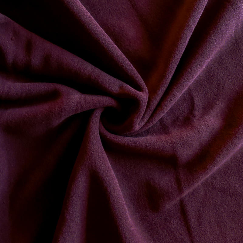 Polartec 200 Double Velour Fleece Fabric in Maroon