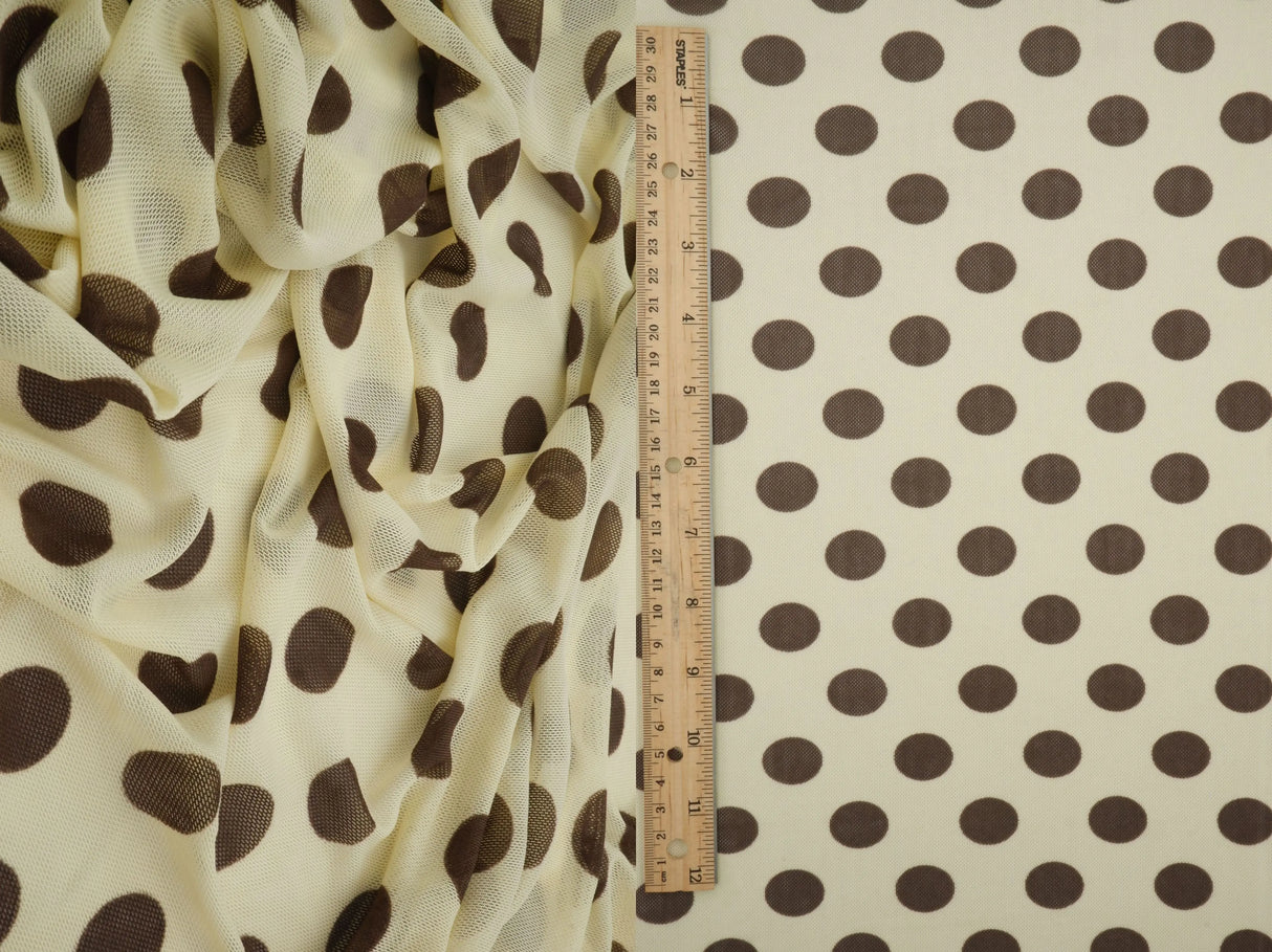 Polka Dot Mesh Print Fabric 58/60" Wide