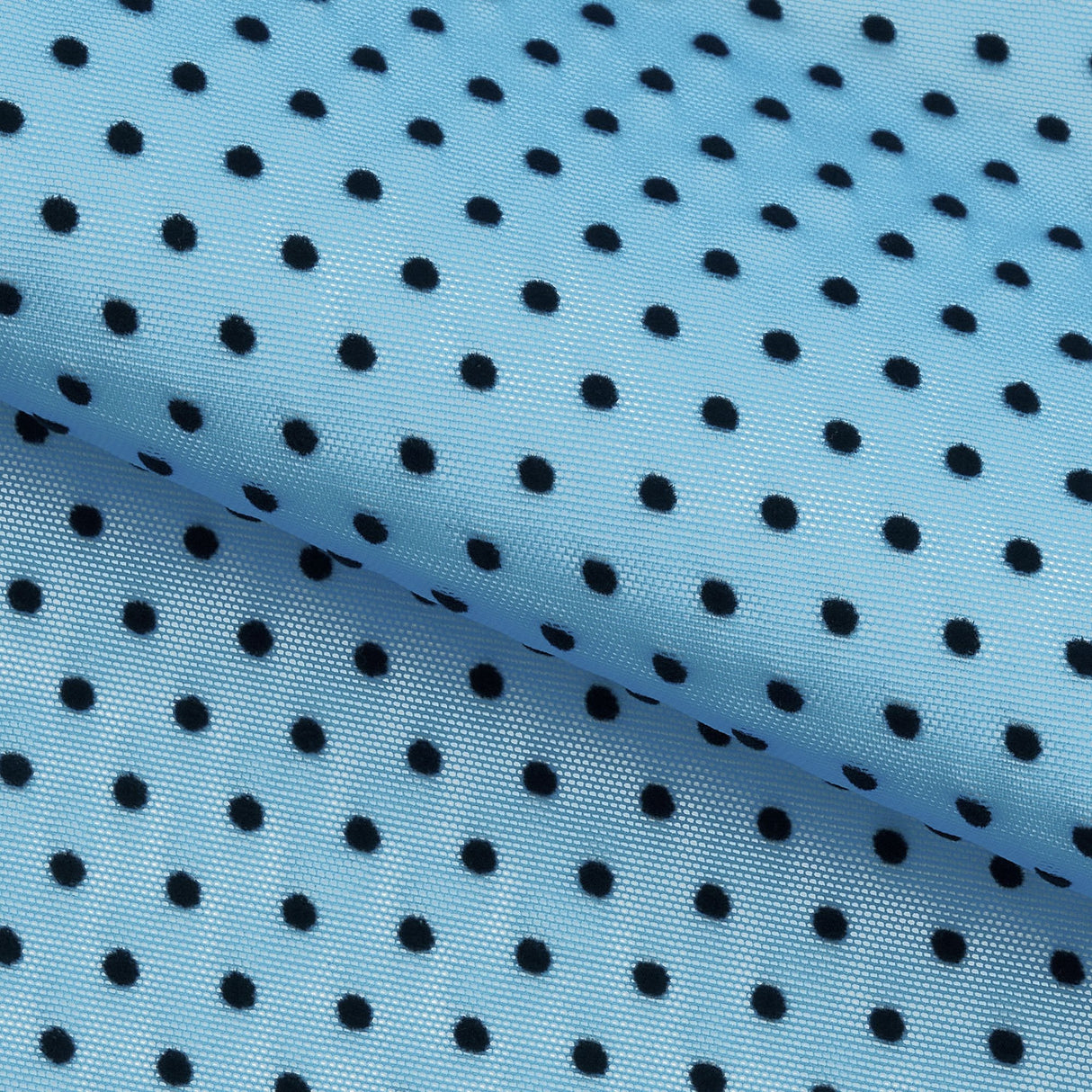 Polka Dot Flocked Stretch Mesh