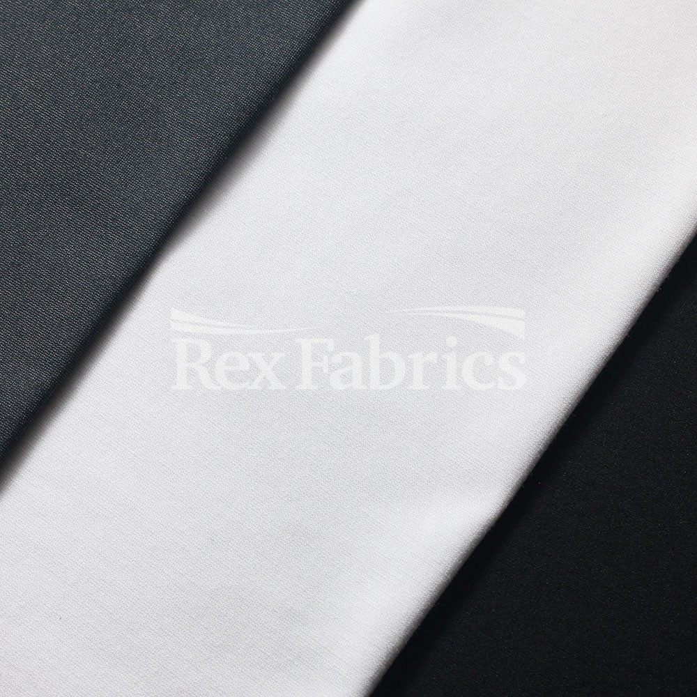 Ponte De Roma Rayon Nylon Spandex Fabric - Multiple Colors, Solid, 58-60" Width (1 Yard)