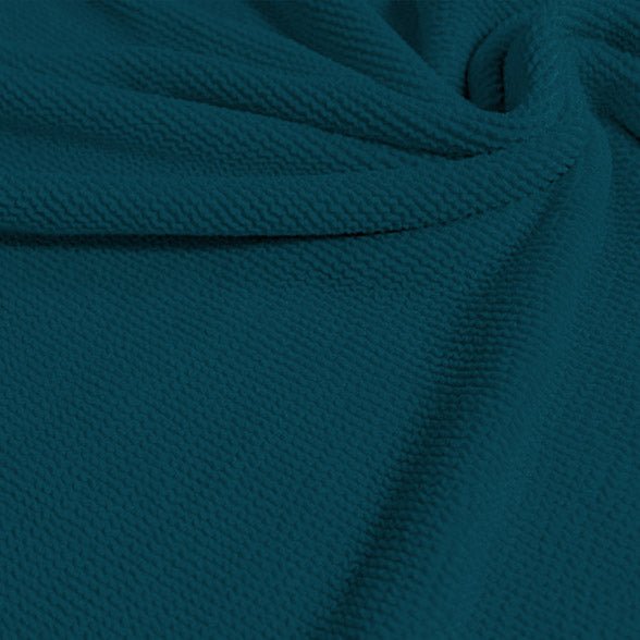 Popcorn Polyester Spandex Jacquard Fabric - Multi Color Textured Knit, 28" Width (1 Yard)