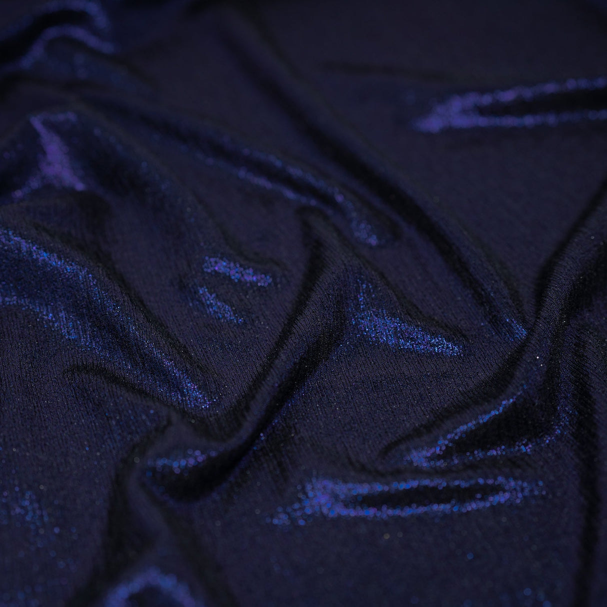 Foiled Slinky Jacquard Fabric Black