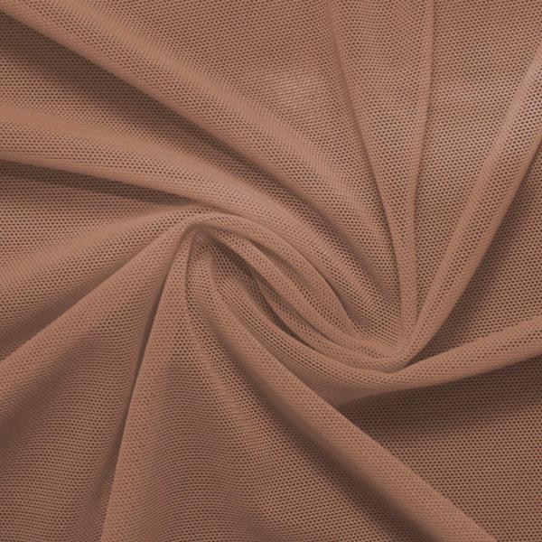 Power Mesh Nylon Spandex Fabric - Skin Tones And Neutrals Collection, 58" Width, 4-Way Stretch (1 Yard)