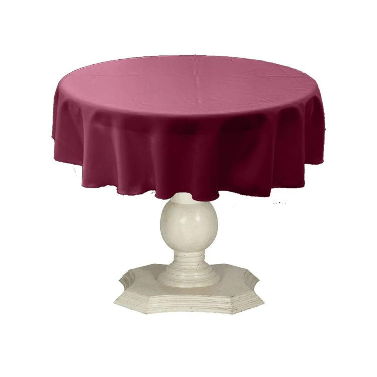 Tablecloth Dull Bridal Satin Fabric - Solid Color, 42" Round (1 Piece)