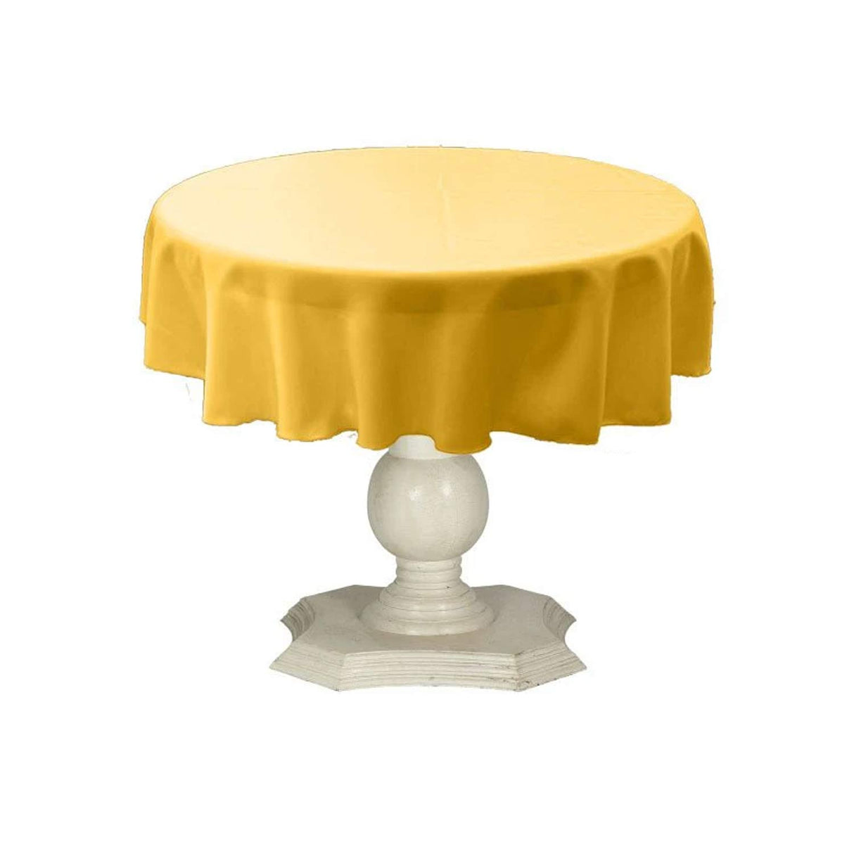 Tablecloth Dull Bridal Satin Fabric - Solid Color, 45" Round (1 Piece)