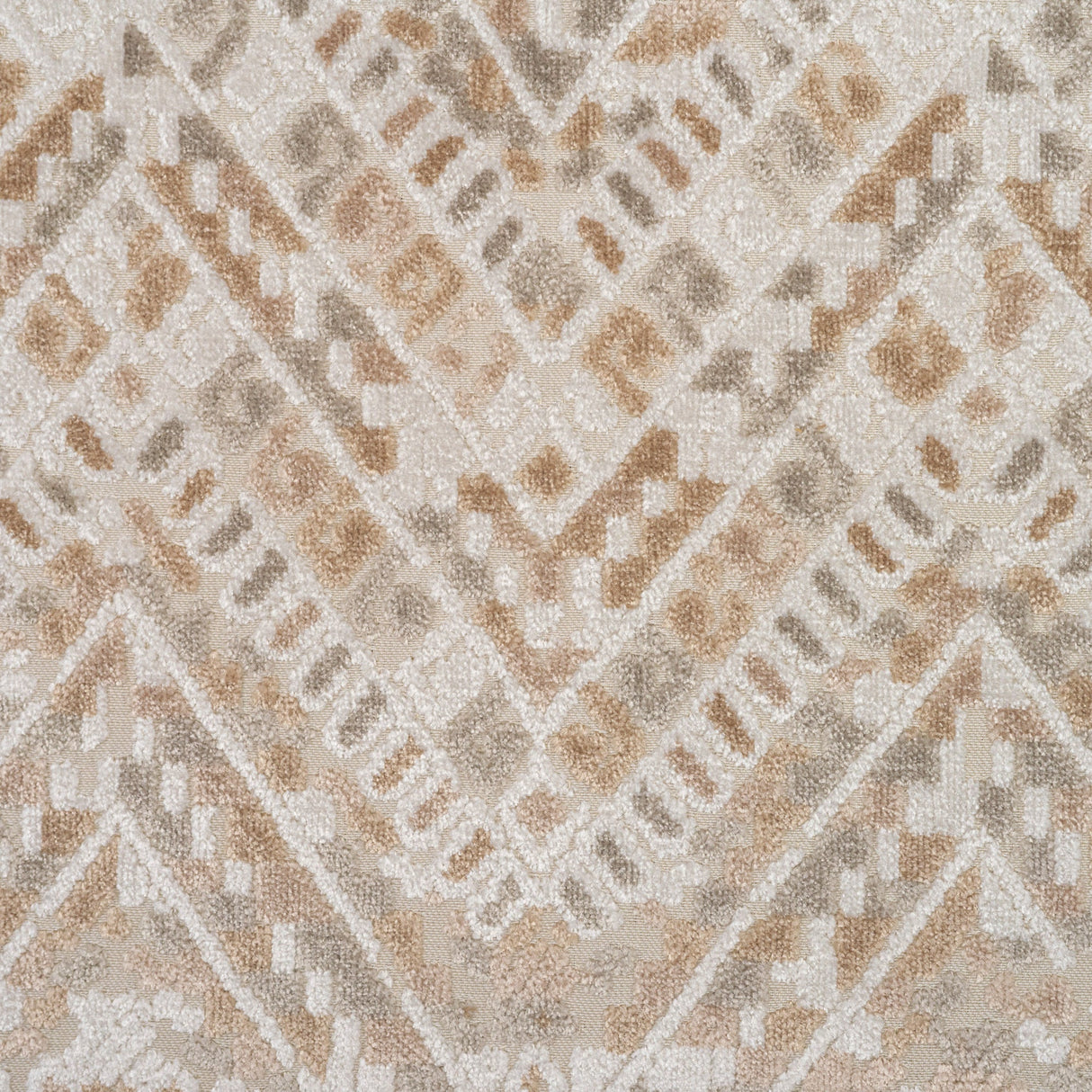 Cut Velvet Upholstery Fabric Puebla Geometric Pattern by the Yard