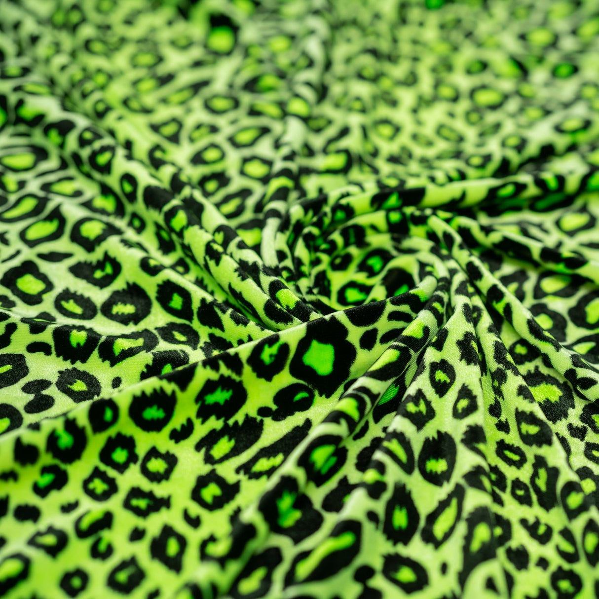 Pug Leopard Primo Stretch Velvet Fabric - Leopard Print, 56" Width (1 Yard)