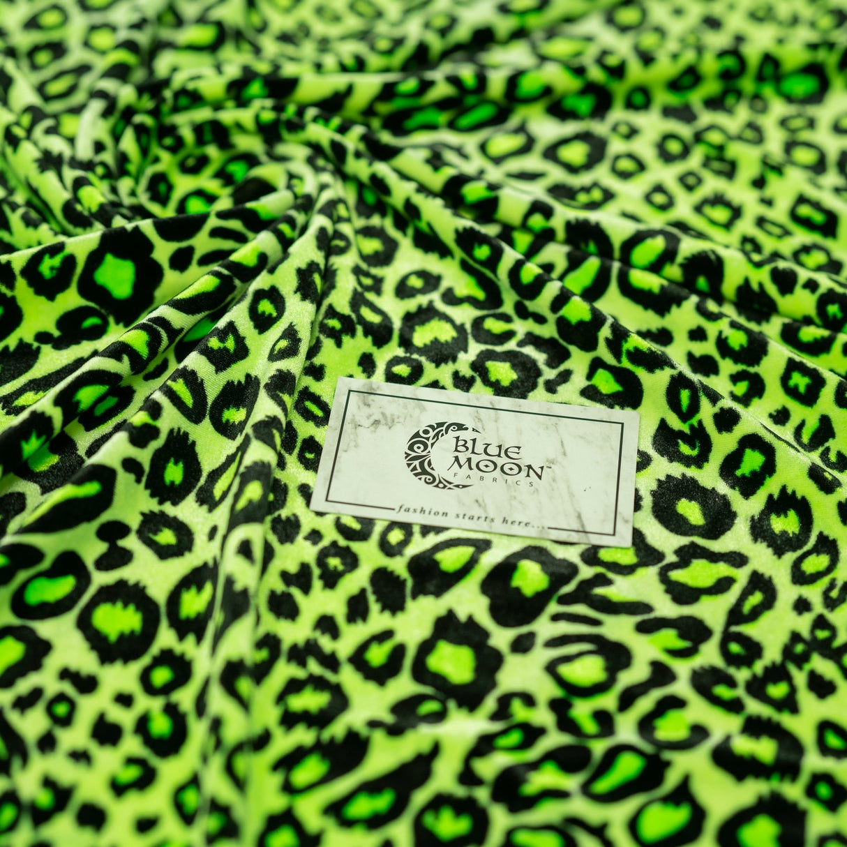 Pug Leopard Primo Stretch Velvet Fabric - Leopard Print, 58/60" Width (1 Yard)