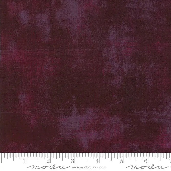 Cotton Fabric Purple Grunge Basics Fig Burgundy 44/45" Per Yard