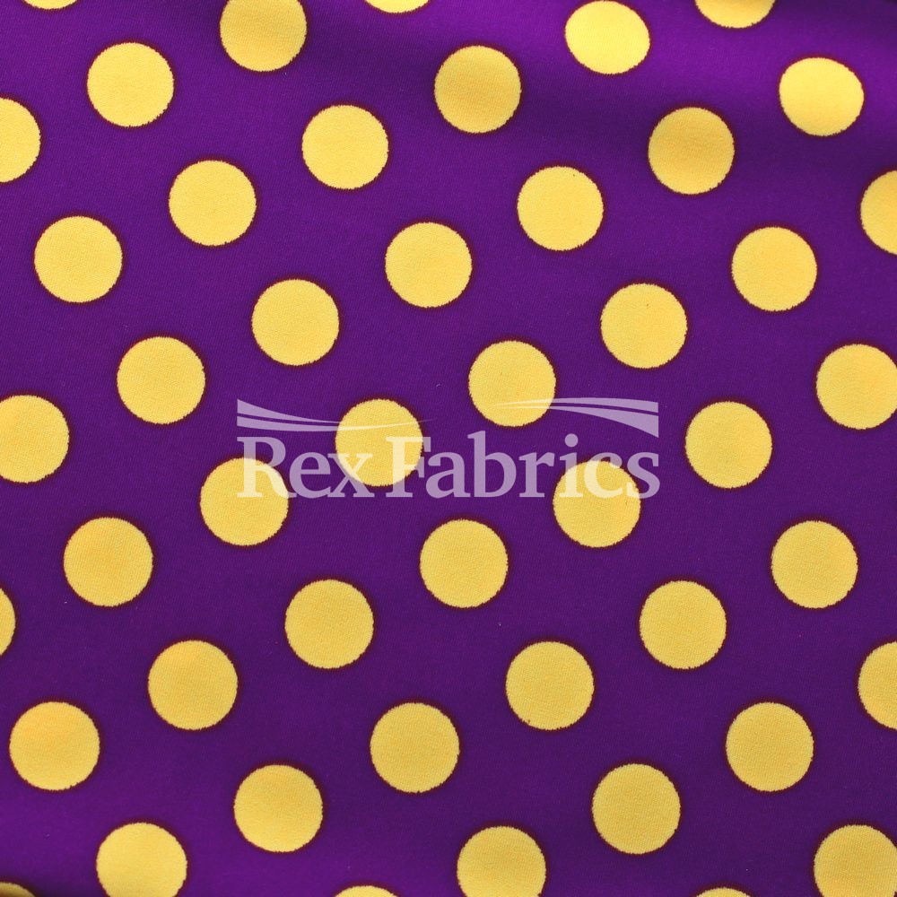 E-Z Dots Matte Nylon Spandex Fabric - Multicolor Polka Dots, 58/60" Width (1 Yard)