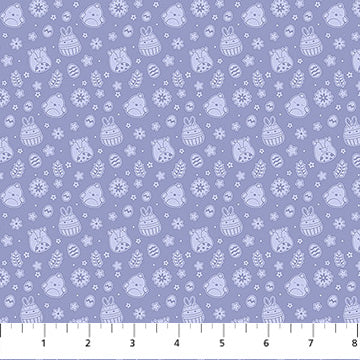 Cotton Fabric Purple Tossed Springtime Squishmallows 44/45"