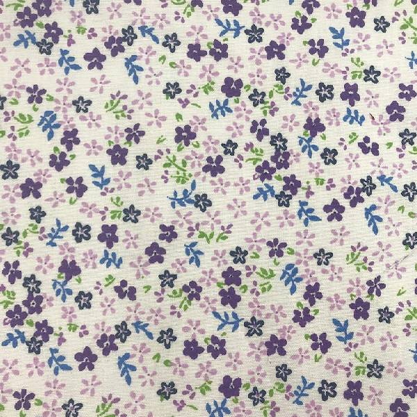 Mini Daisy Floral Poly Cotton Fabric - Fuchsia, Purple, Red, Royal Blue Mini Daisy Floral, 58/60" Width