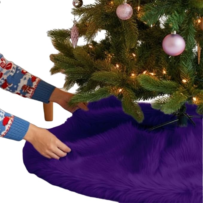 Faux Fur Christmas Tree Skirt 36 Inch
