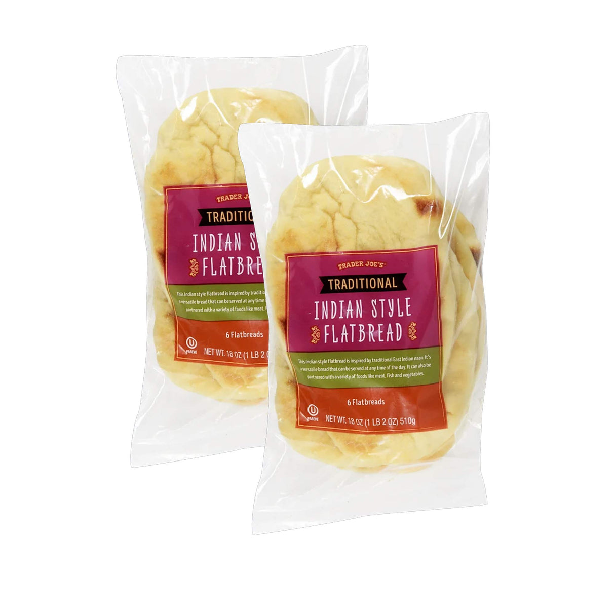 ট্রেডার জো'স ট্র্যাডিশনাল ইন্ডিয়ান স্টাইল ফ্ল্যাটব্রেড ১৮ আউন্স