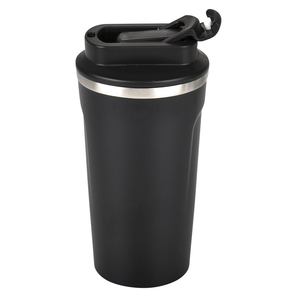 Black Tumbler 17oz Double Wall Dual Flip Lid