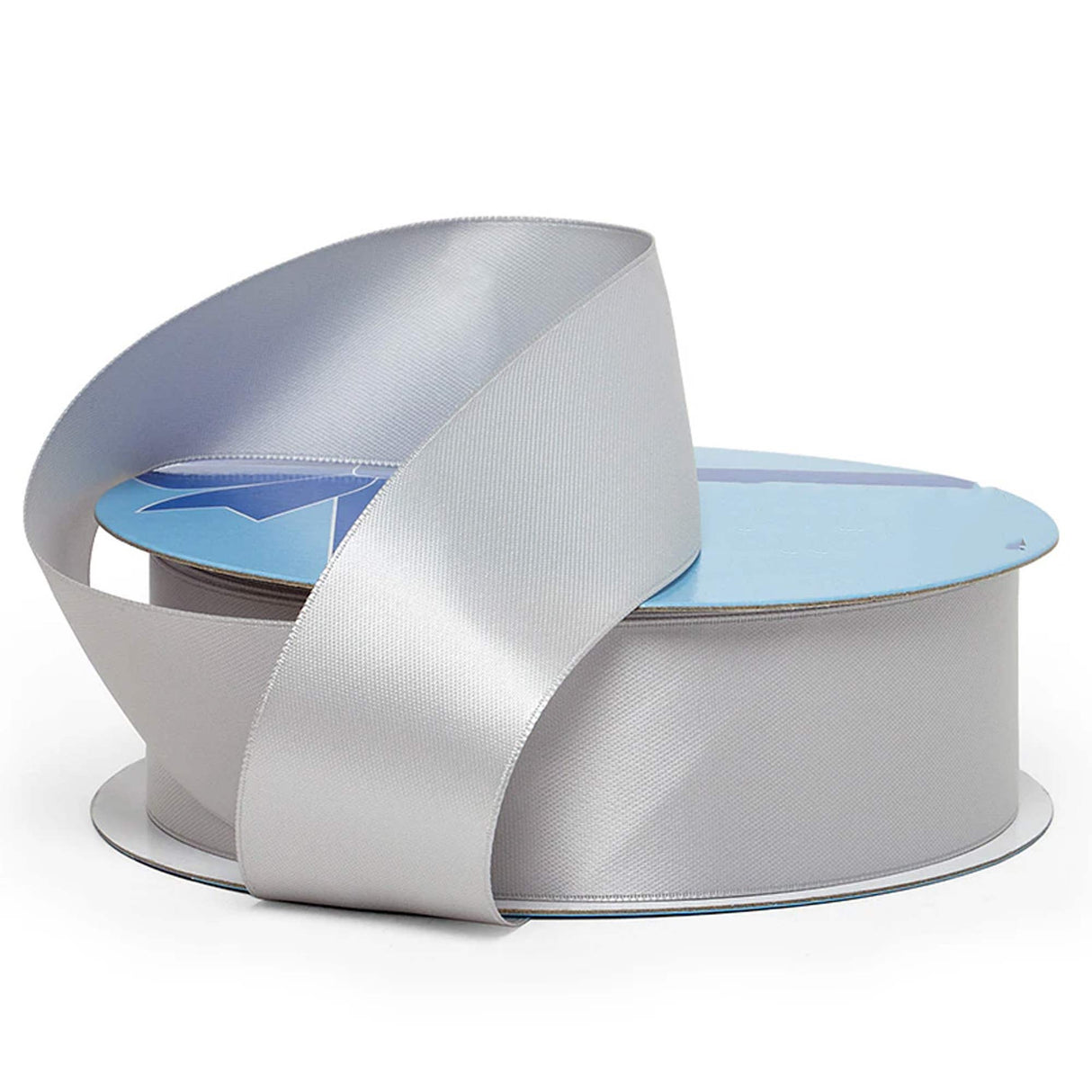 Smooth Satin Ribbon – Vibrant Solid Colors 1/4 '' X 100 yd Single Faced 1 / roll Silver