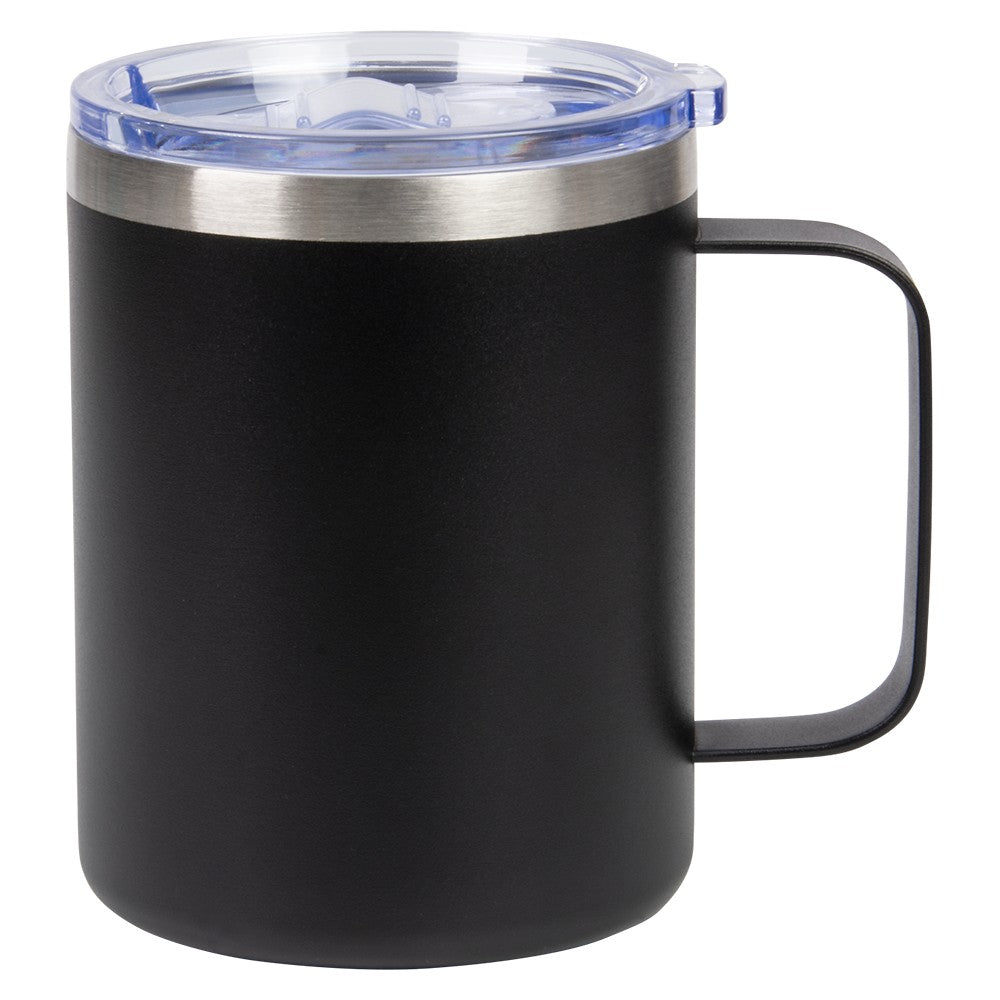 Stainless Steel Black Coffee Mug 12oz