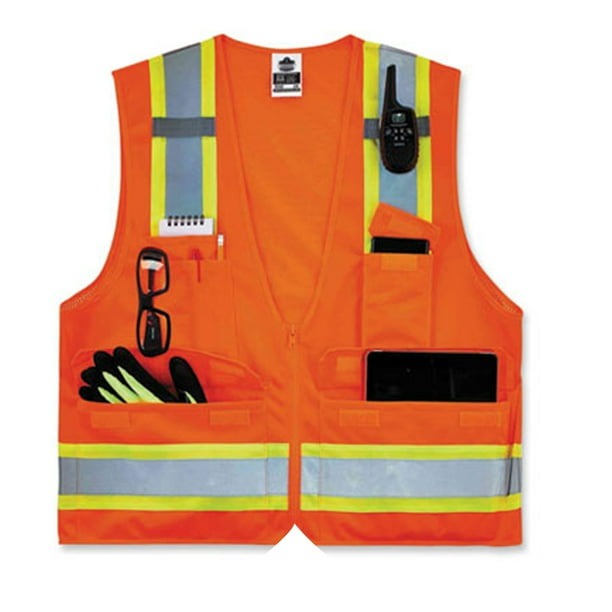 Polymesh Reflective Vest w liner - 10 pack - 100% polyester