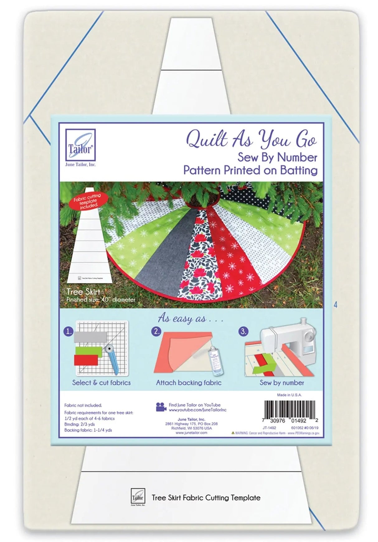 Quilt As You Go Tree Skirt Pattern
