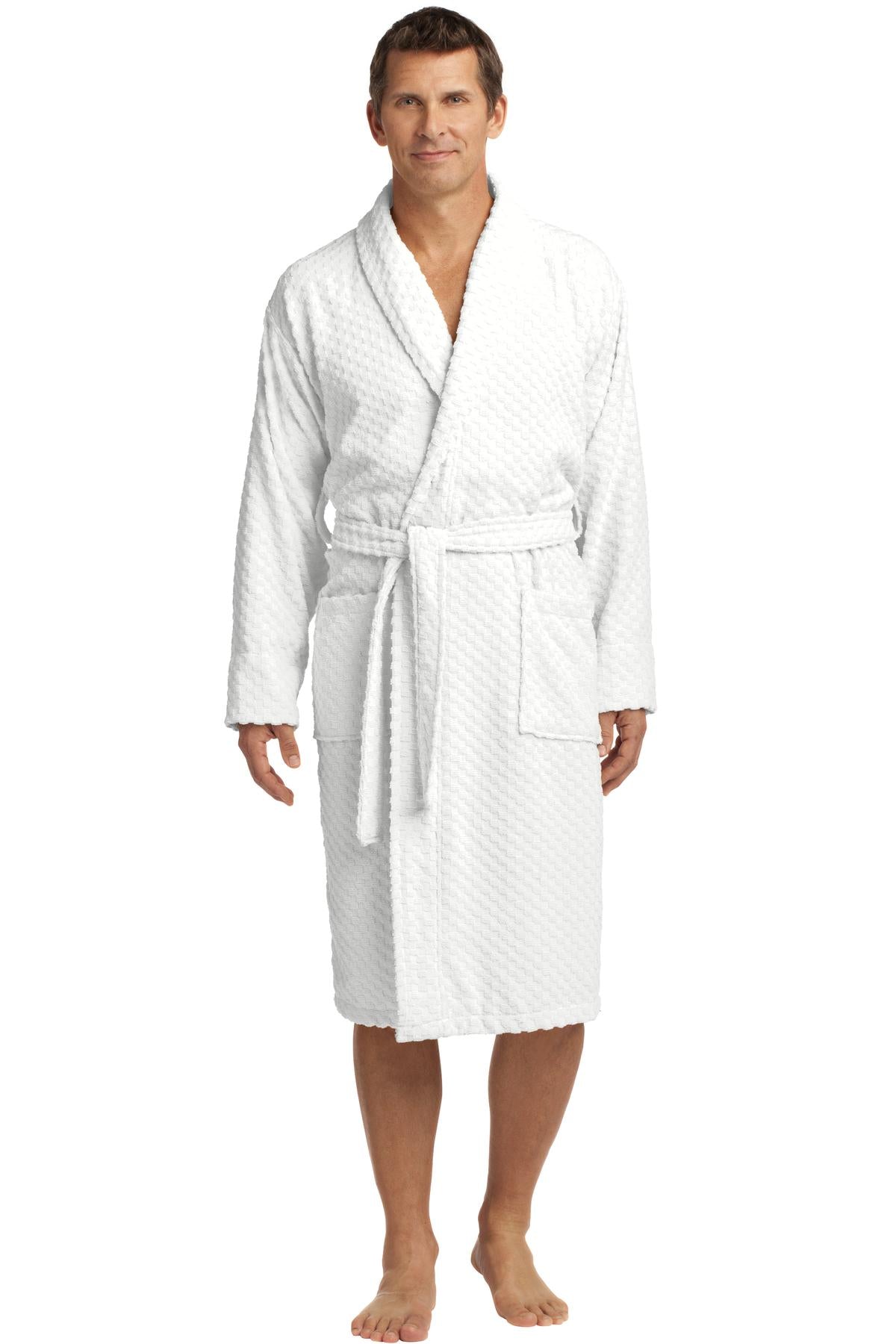 Port Authority® Checkered Terry Shawl Collar Robe