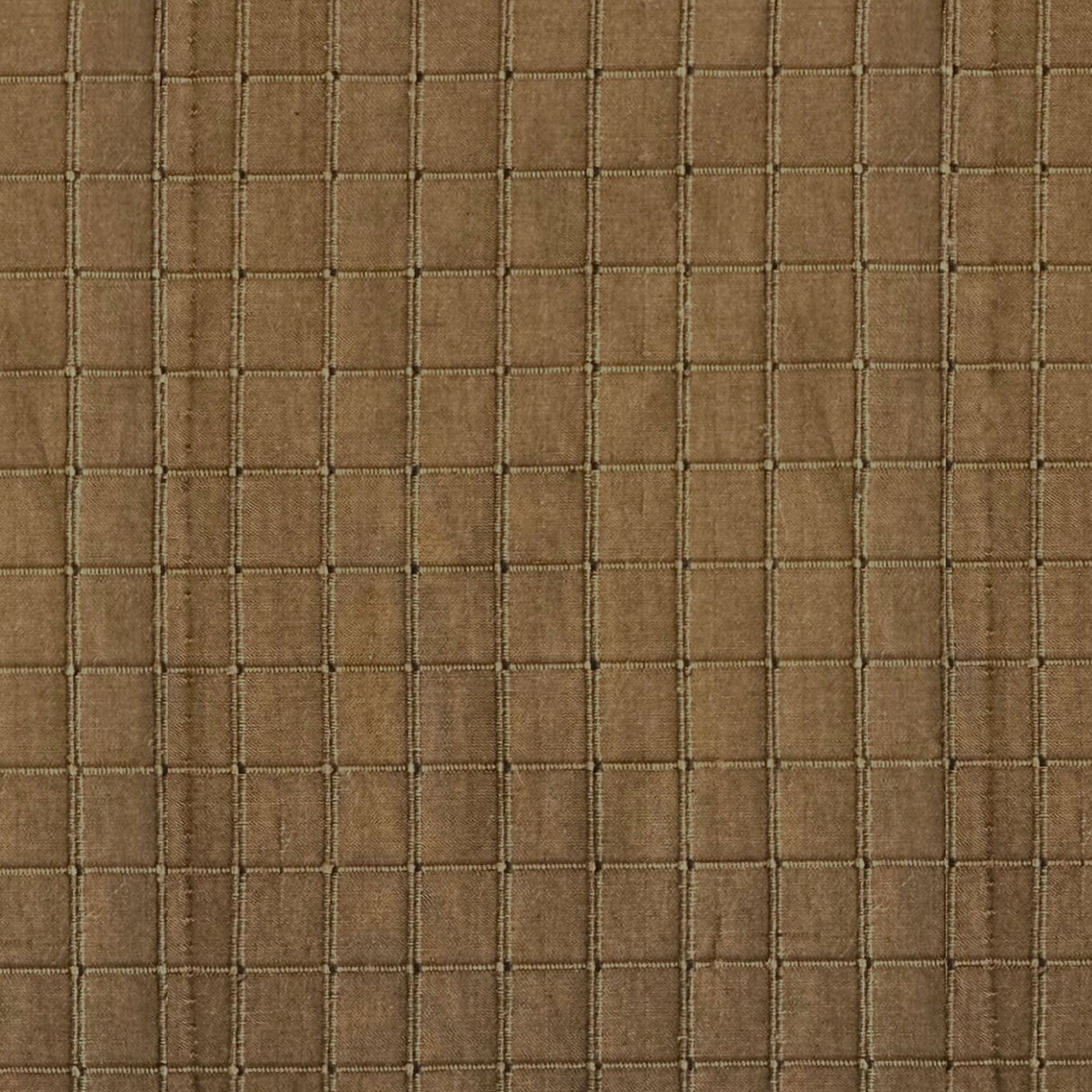 Rashid Silk Fabric - Solid Small Square Geometric, 54" Width (1 Yard)