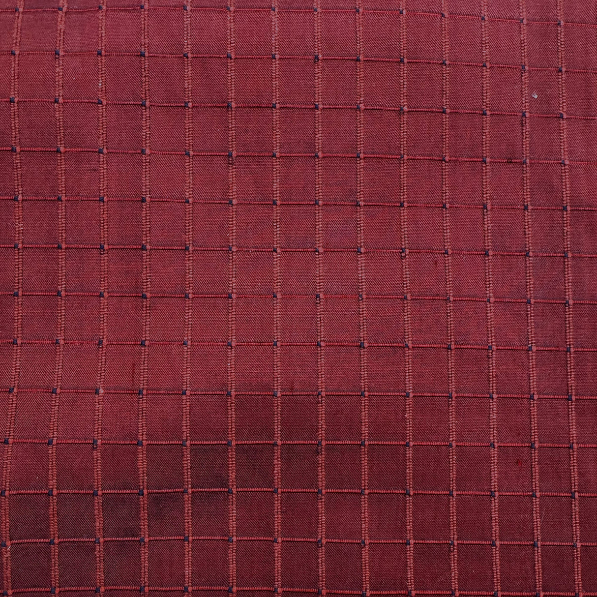 Rashid Silk Fabric - Solid Small Square Geometric, 54" Width (1 Yard)