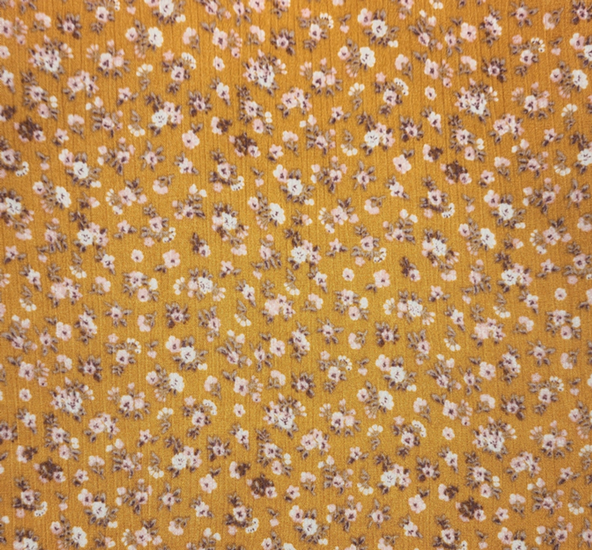 1 Yard Mustard Gold Rayon Crinkle Fabric For Dresses Blouses Skirts Lightweight Apparel 50/52" Width