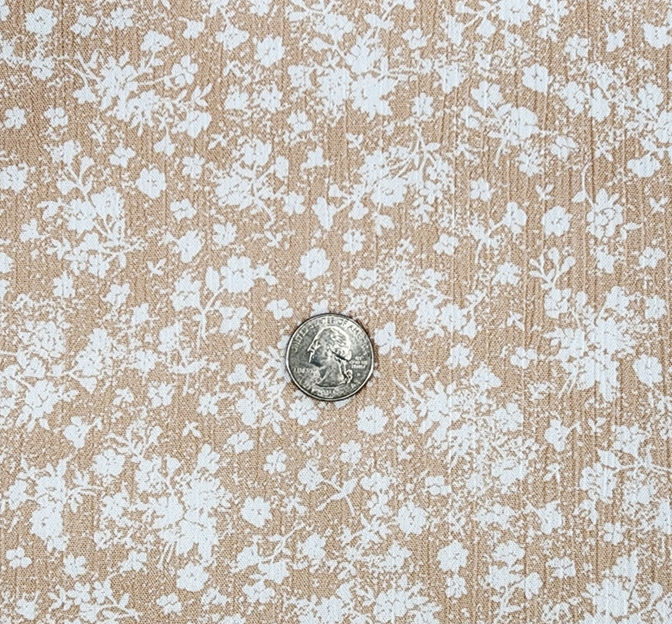 Rayon Crinkle 1D1289 100 Percent Rayon Fabric - Taupe Crinkle Texture, 50/52" Width (1 Yard)