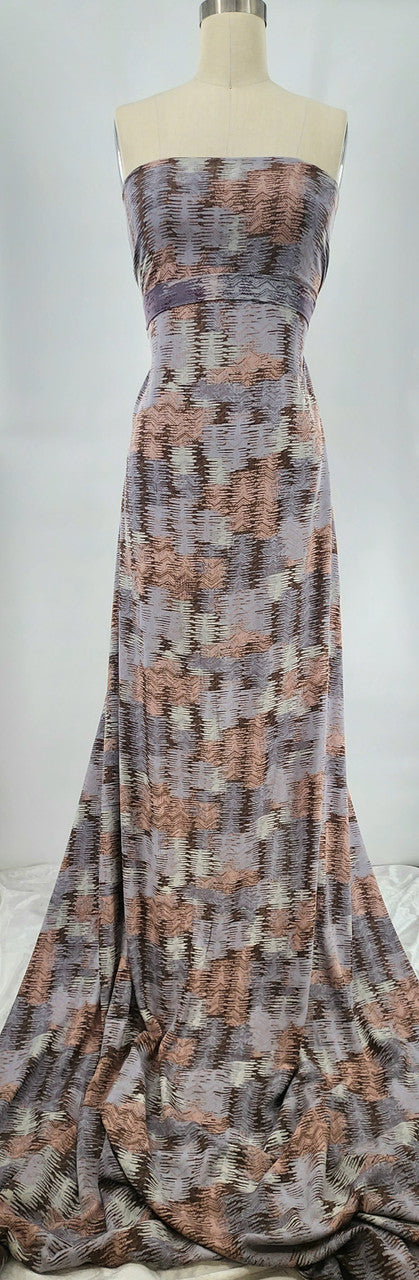 1 Yard 50/52" Wide Lightweight Woven Rustic Brown Rayon Crinkle Fabric