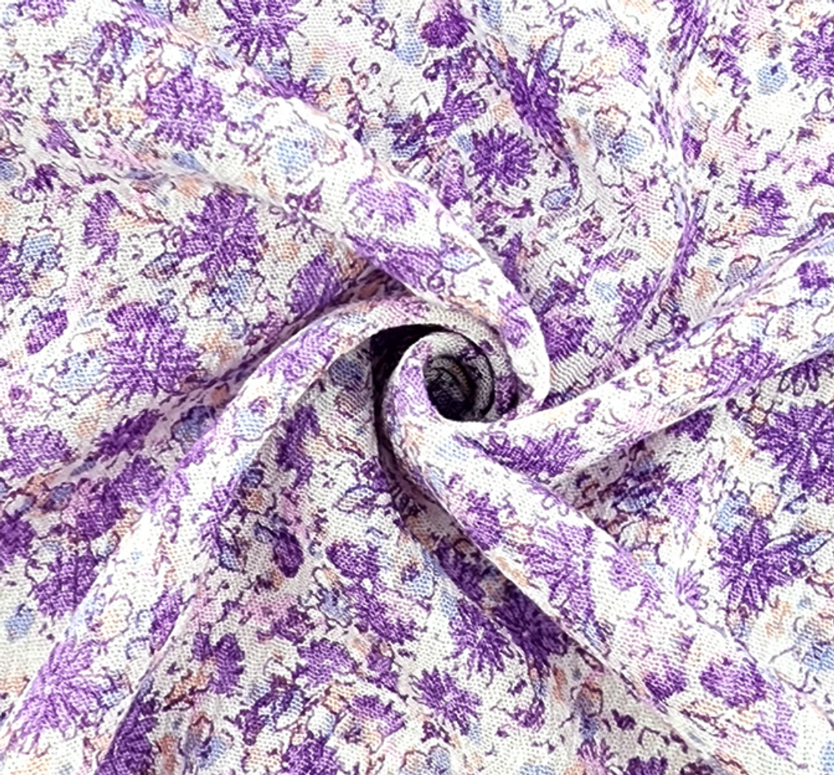 1 Yard Violet Rayon Crinkle Crepon Fabric 50/52" Wide, Lightweight Apparel Material