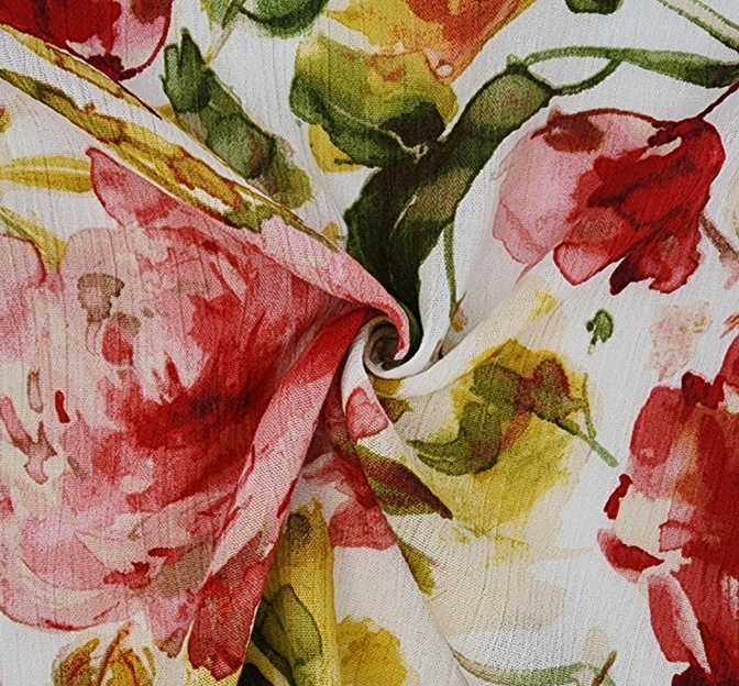 Rayon Crinkle 1D1800 Neutral Rayon Fabric - Neutral Crinkle Texture, 50/52" Width