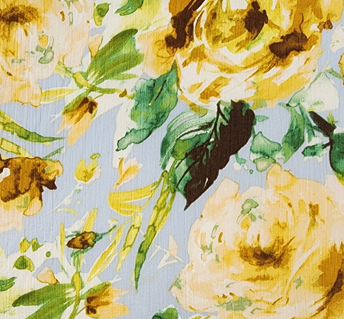 Rayon Crinkle 1D1800 Rayon Fabric - Skylight, Crinkle Texture, 50/52" Width (1 Yard)