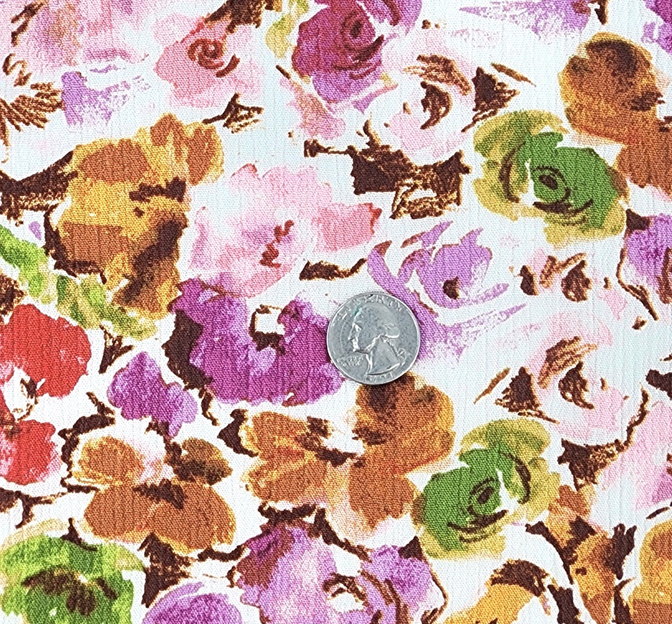 Rayon Crinkle 1D1875 Rayon Fabric - Violet, 50/52" Width (1 Yard)