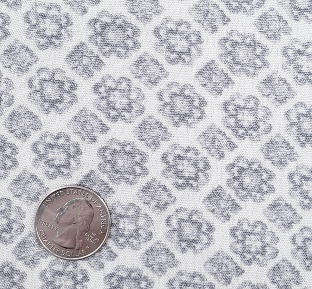 1 Yard Off White/Gray Rayon Crinkle Woven Fabric 50/52 Inch Wide 100 Percent Rayon