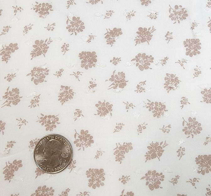 Rayon Clip Dot Jacquard Fabric - Ivory Clip Dot, 54/55" Width