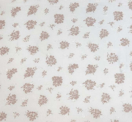 1 Yard Elegant Ivory Rayon Clip Dot Jacquard Apparel Fabric 54 Inch Width