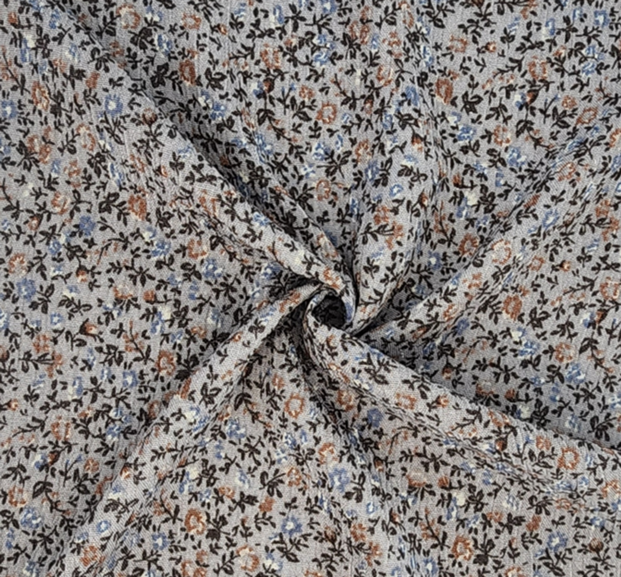 1 Yard Rayon Crinkle Gray Woven Fabric, 50/52″ Wide 100% Rayon