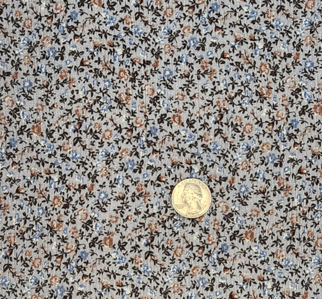 1 Yard Rayon Crinkle Gray Woven Fabric, 50/52″ Wide 100% Rayon