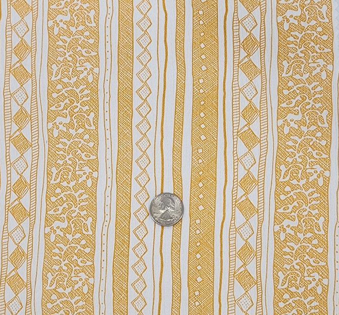 Rayon Crinkle 1D1109 100 Percent Rayon Fabric - Yellow/Ivory, 50/52" Width