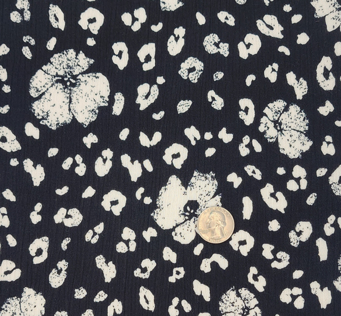Rayon Crinkle 1D1156 Polar Night Rayon Fabric - Polar Night, Crinkle Texture, 50/52" Width (1 Yard)