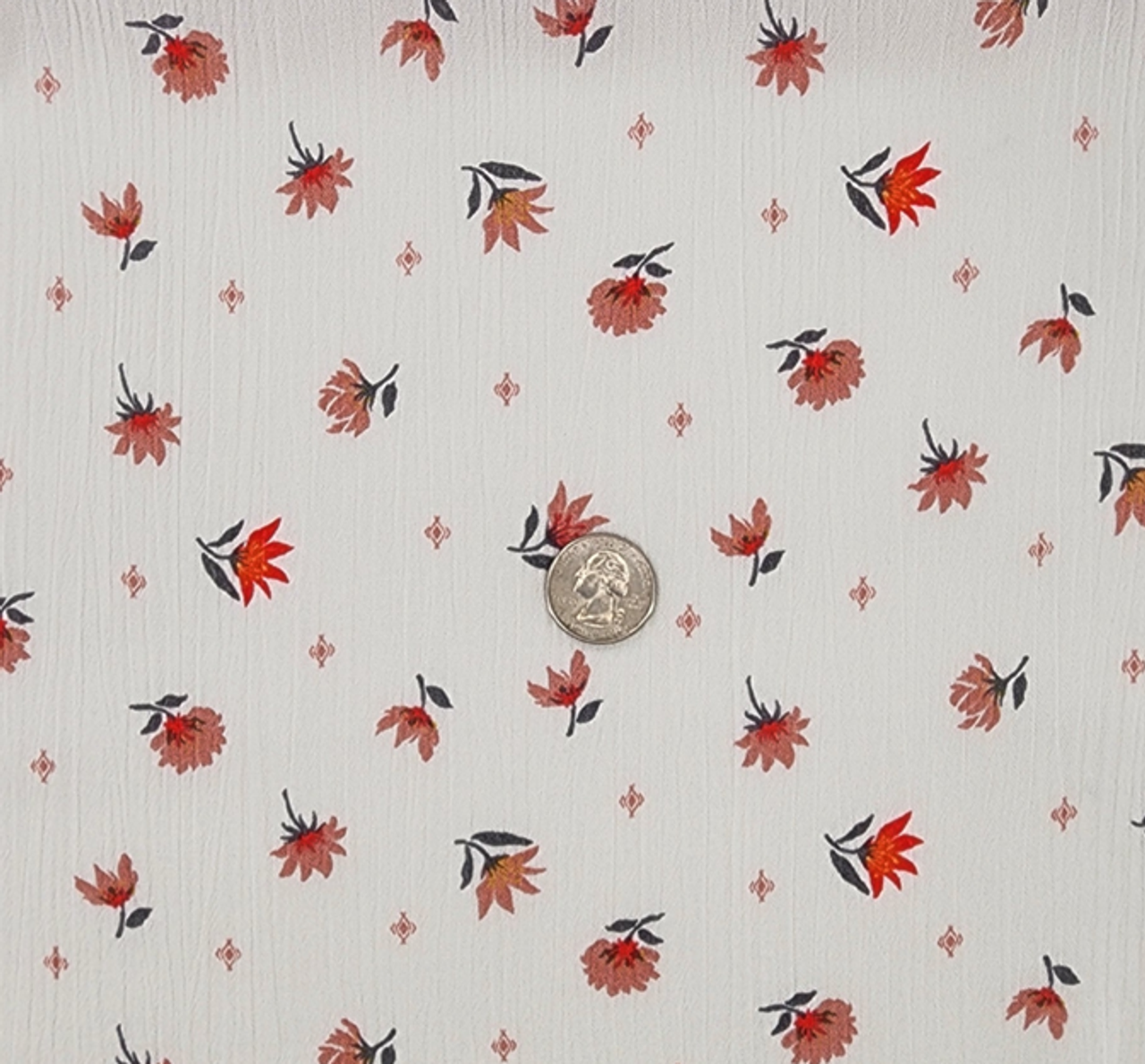 1 Yard Rayon Crinkle Ivory 50/52” Lightweight Textured Fabric