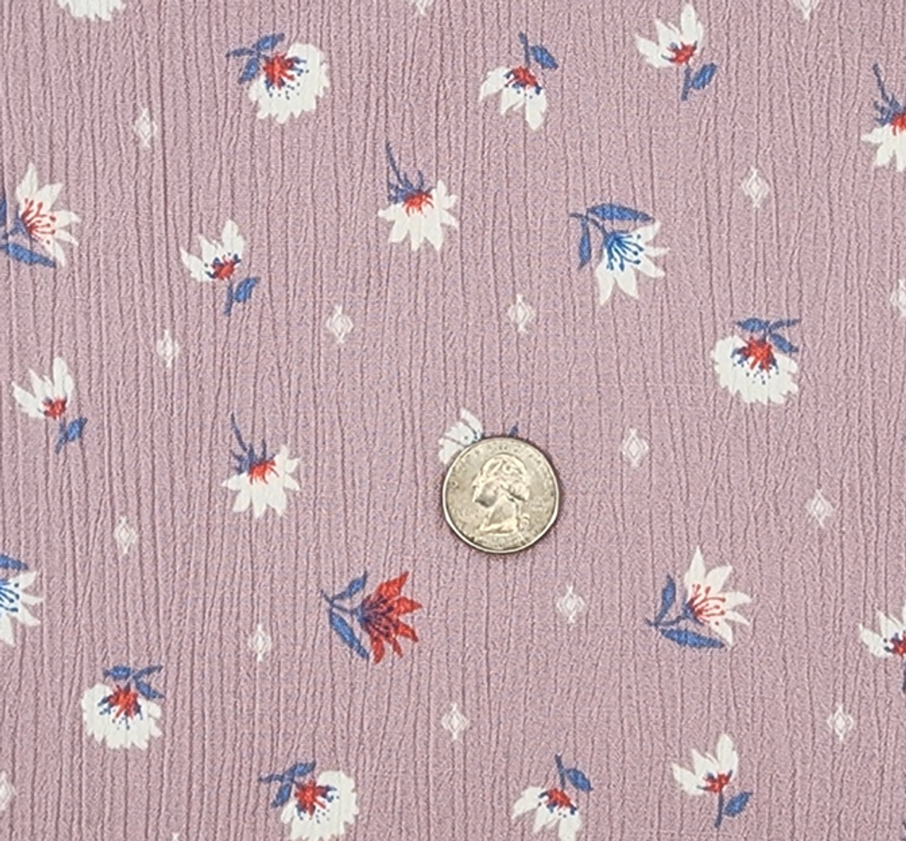 1 Yard Rayon Crinkle Lavender 50/52” Lightweight Textured Fabric