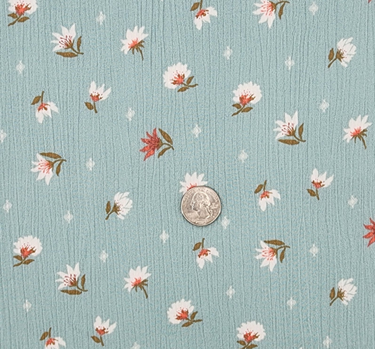 1 Yard Rayon Crinkle Seafoam 50/52” Lightweight Textured Fabric
