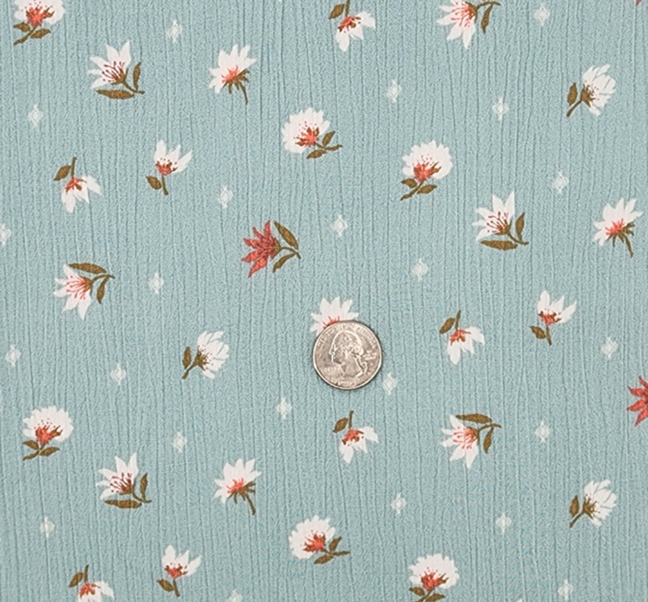 1 Yard Rayon Crinkle Seafoam 50/52” Lightweight Textured Fabric