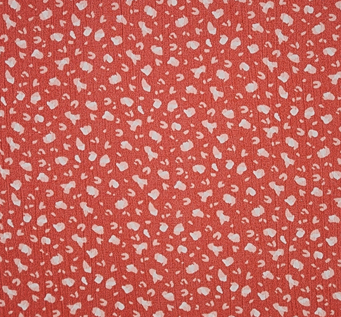 Rayon Crinkle 1D1167 100 Percent Rayon Fabric - Burnt Coral, Crinkle Texture, 50/52" Width