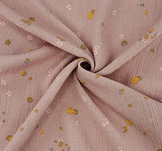 Rayon Crinkle 1D1268 Rayon Fabric - Mauve, Crinkle Texture, 50/52" Width