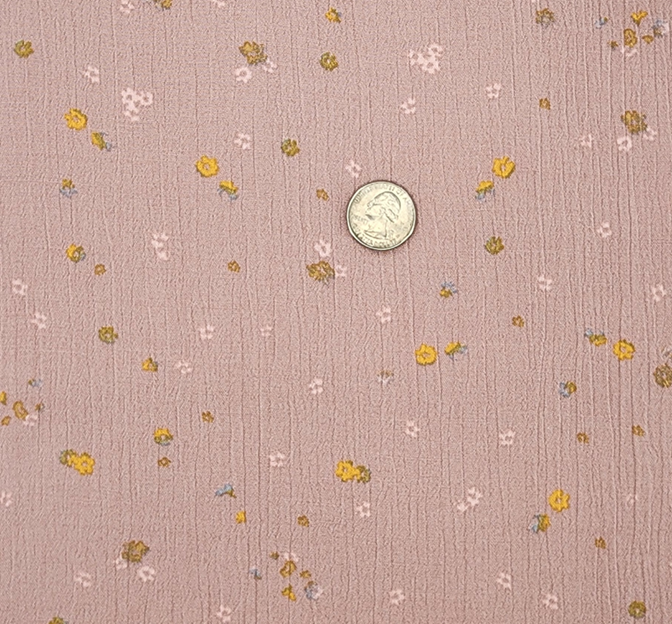 Rayon Crinkle 1D1268 Rayon Fabric - Mauve, Crinkle Texture, 50/52" Width