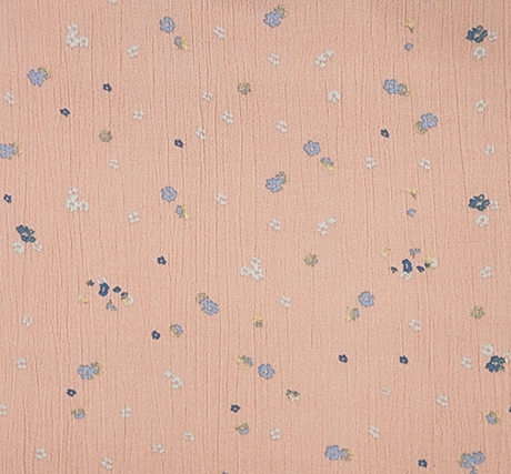 1 Yard Peach Rayon Crinkle Fabric, Perfect For Creating Feminine Silhouettes, Comfort And Elegance 50/52" Width